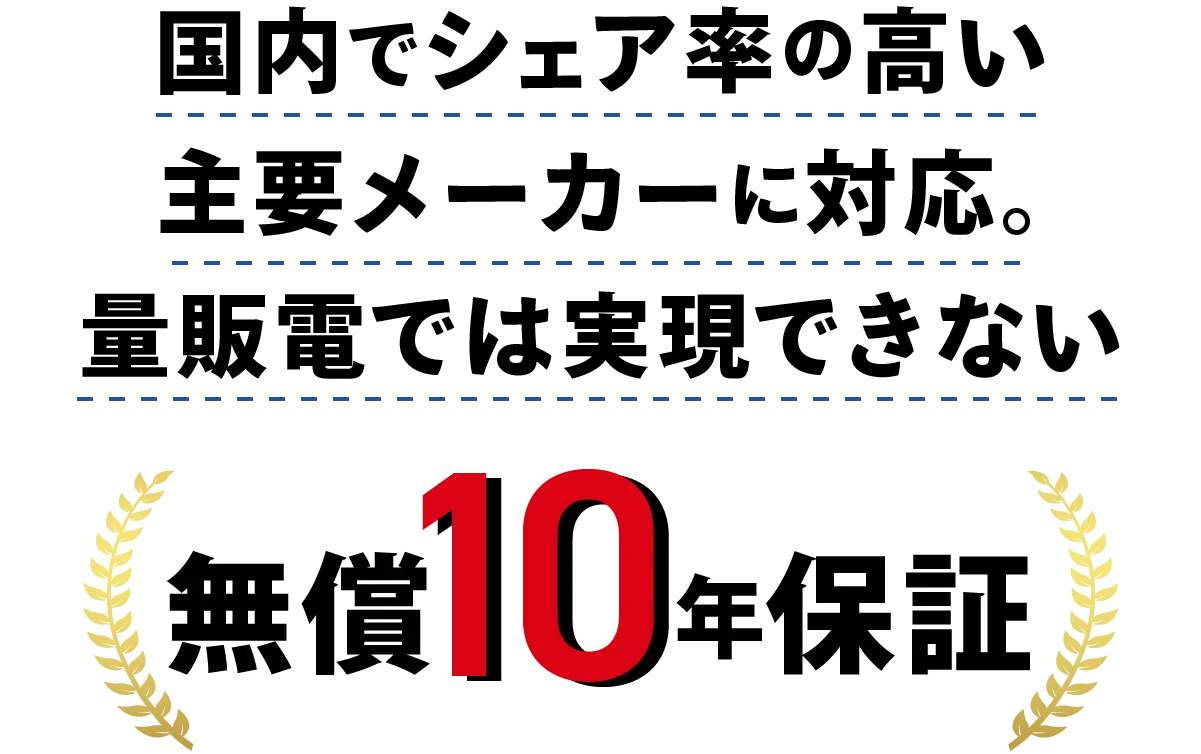 無償10年保証